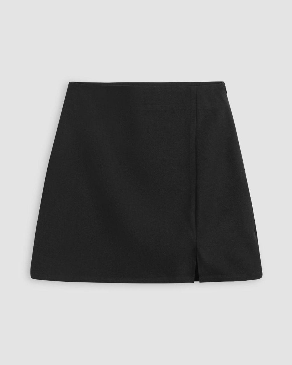 Blockcore Inspired Solid Mini Skirt In Black