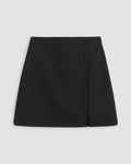 Blockcore Inspired Solid Mini Skirt In Black
