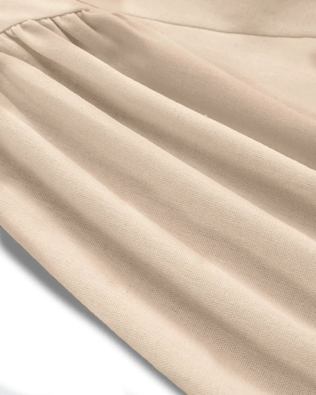 Boat Neck Bow Shoulder Fit and Flare Midi Dress in Light Khaki