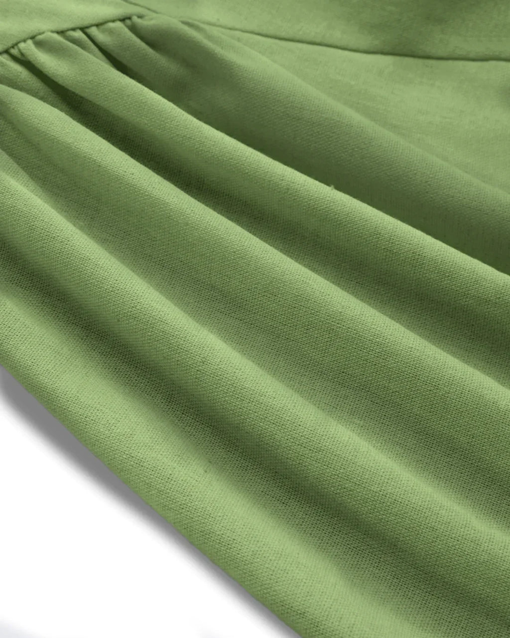 Boat Neck Bow Shoulder Fit and Flare Midi Dress in Light Pista