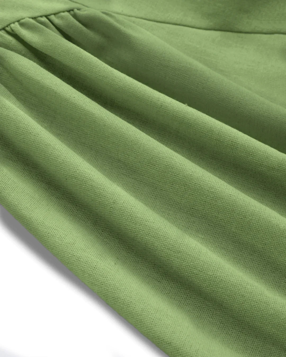Boat Neck Bow Shoulder Fit and Flare Midi Dress in Light Pista