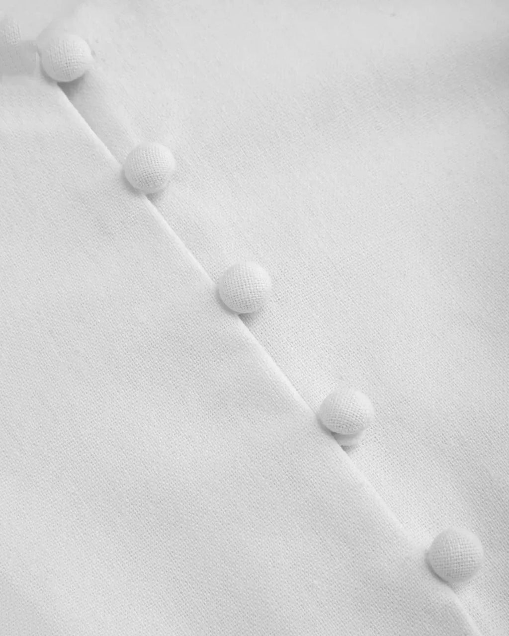 Button Front Tailored Sleeveless Top in White