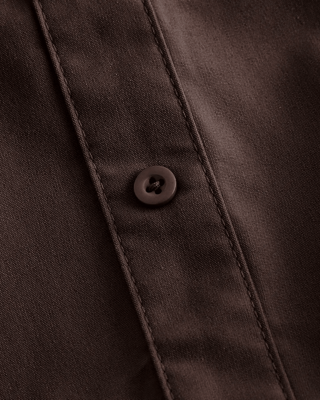 Button Up Fitted Puffed Long Sleeve Coco Brown Shirt Dress