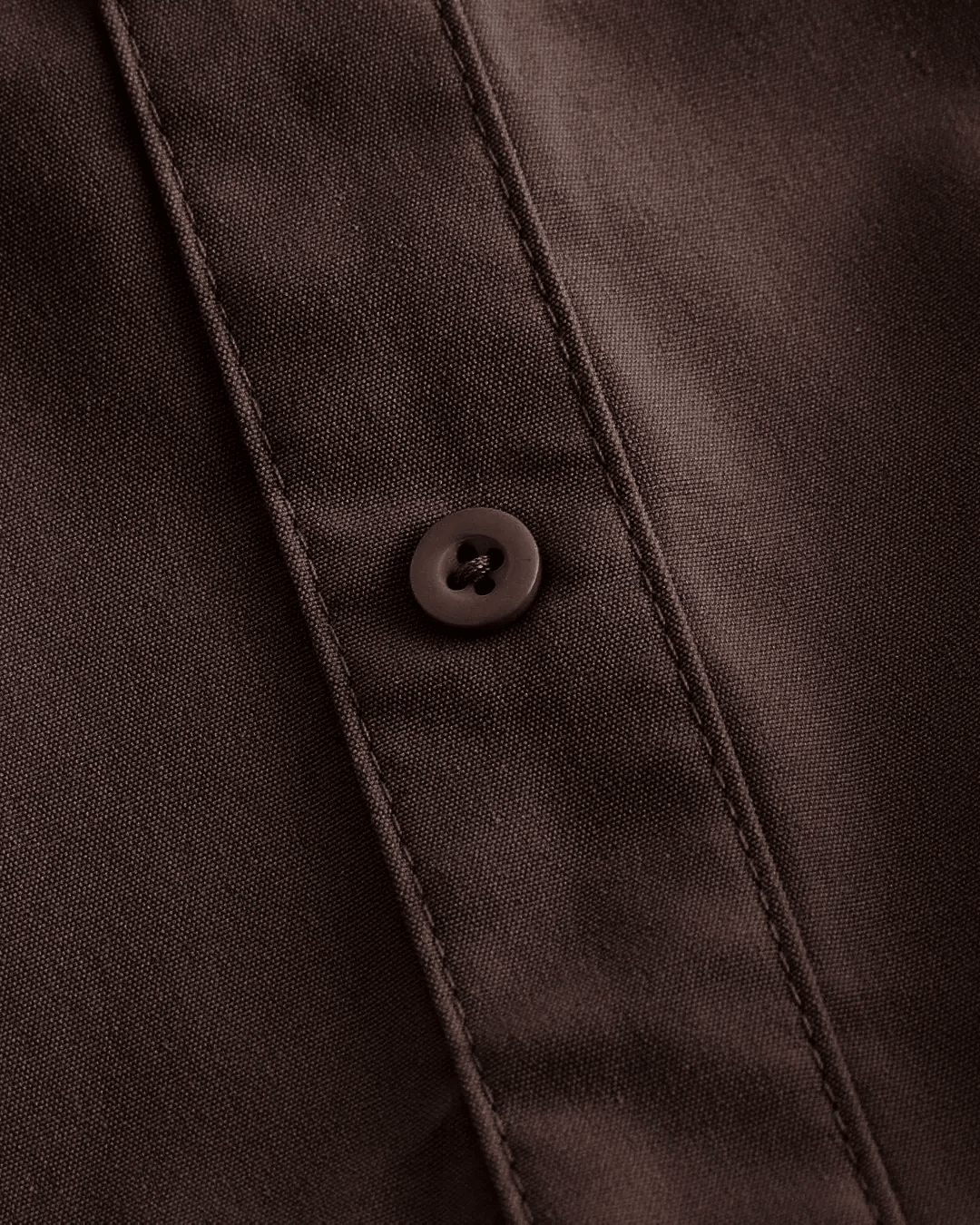 Button Up Fitted Puffed Long Sleeve Coco Brown Shirt Dress