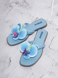Blue Butterfly Orchid Decor Beach Flat