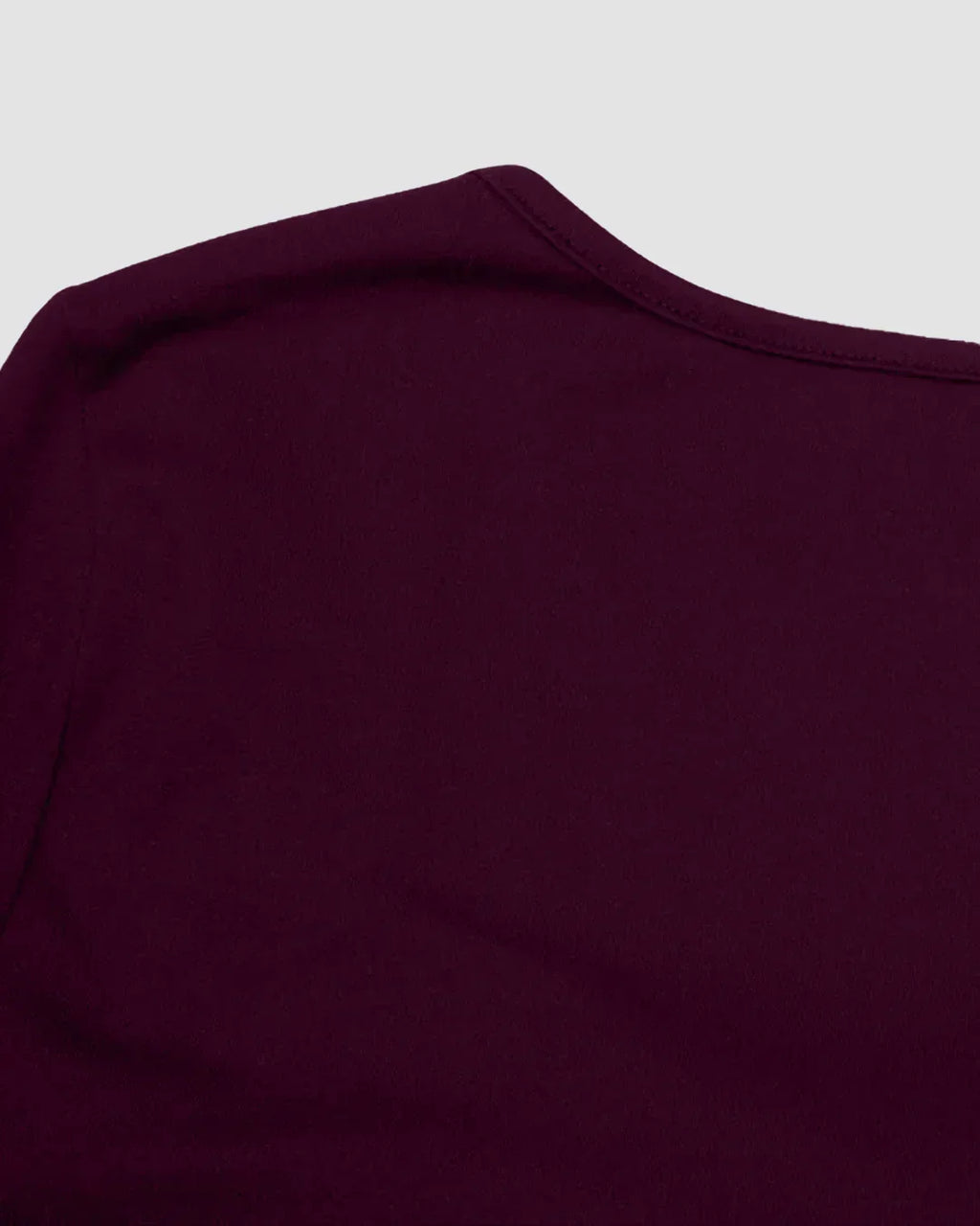 Casual Boat Neck Slim Fit Solid Crop Top in Maroon