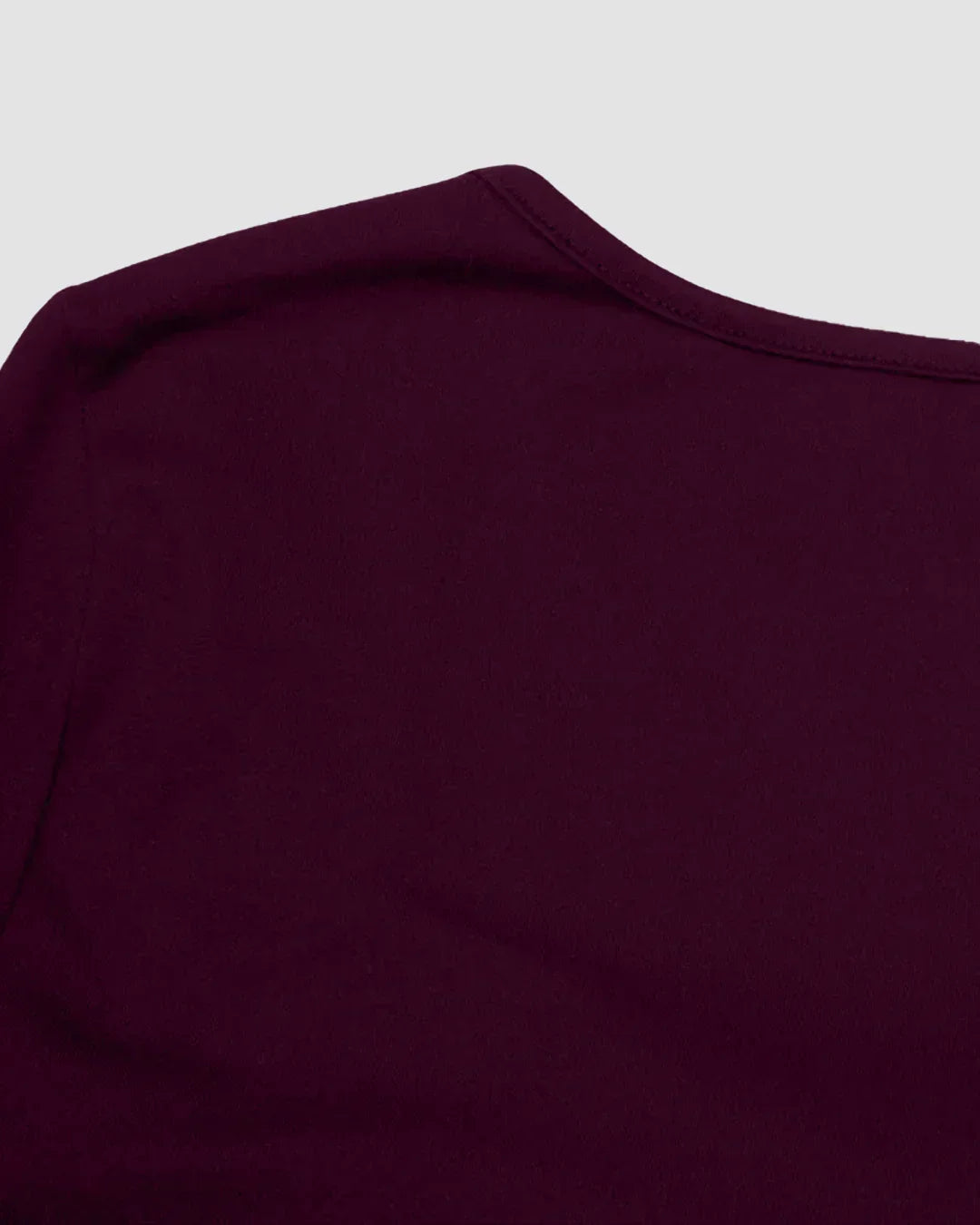 Casual Boat Neck Slim Fit Solid Crop Top in Maroon