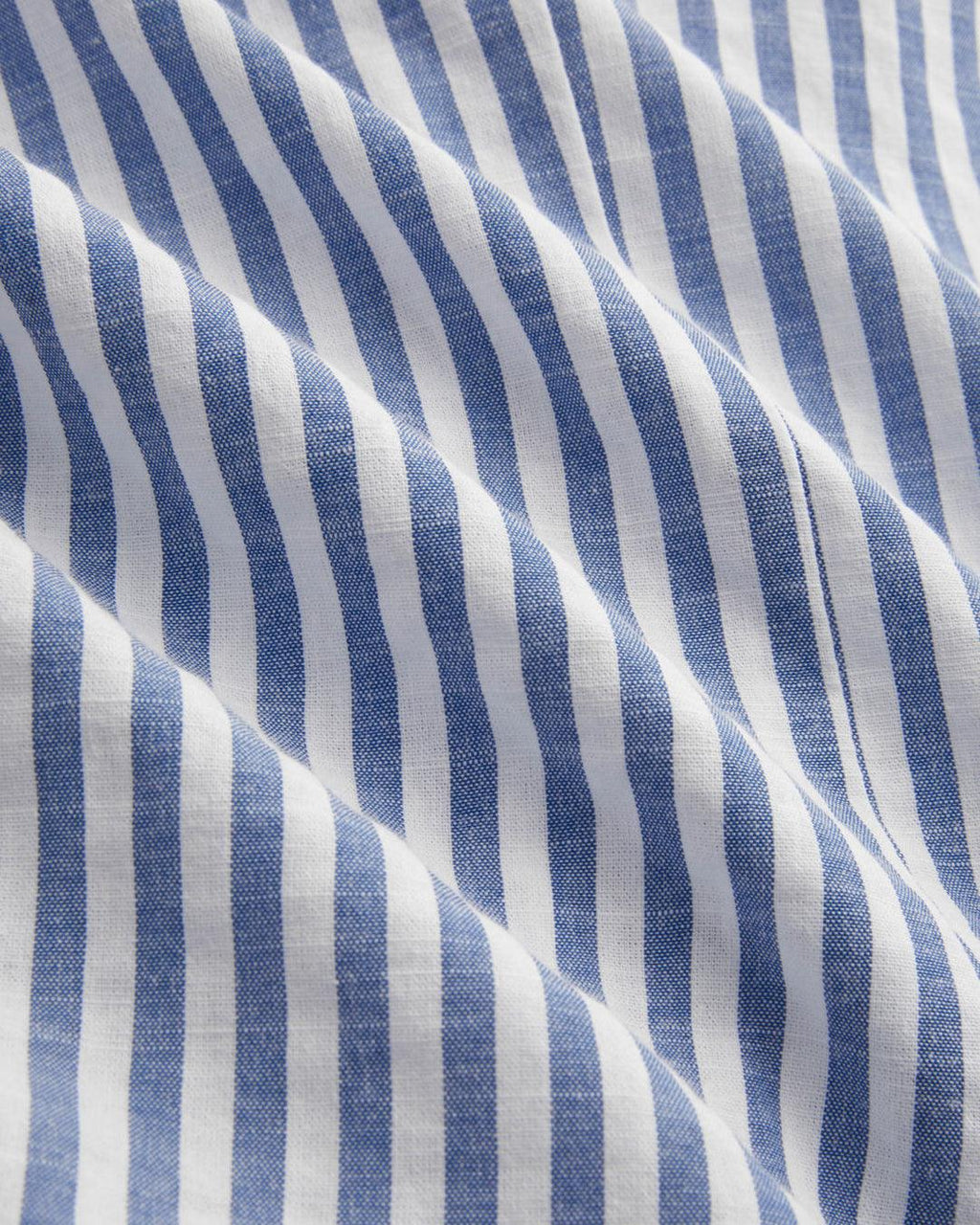 Casual V Neck Bell Sleeve Striped Knot Top in Blue and White