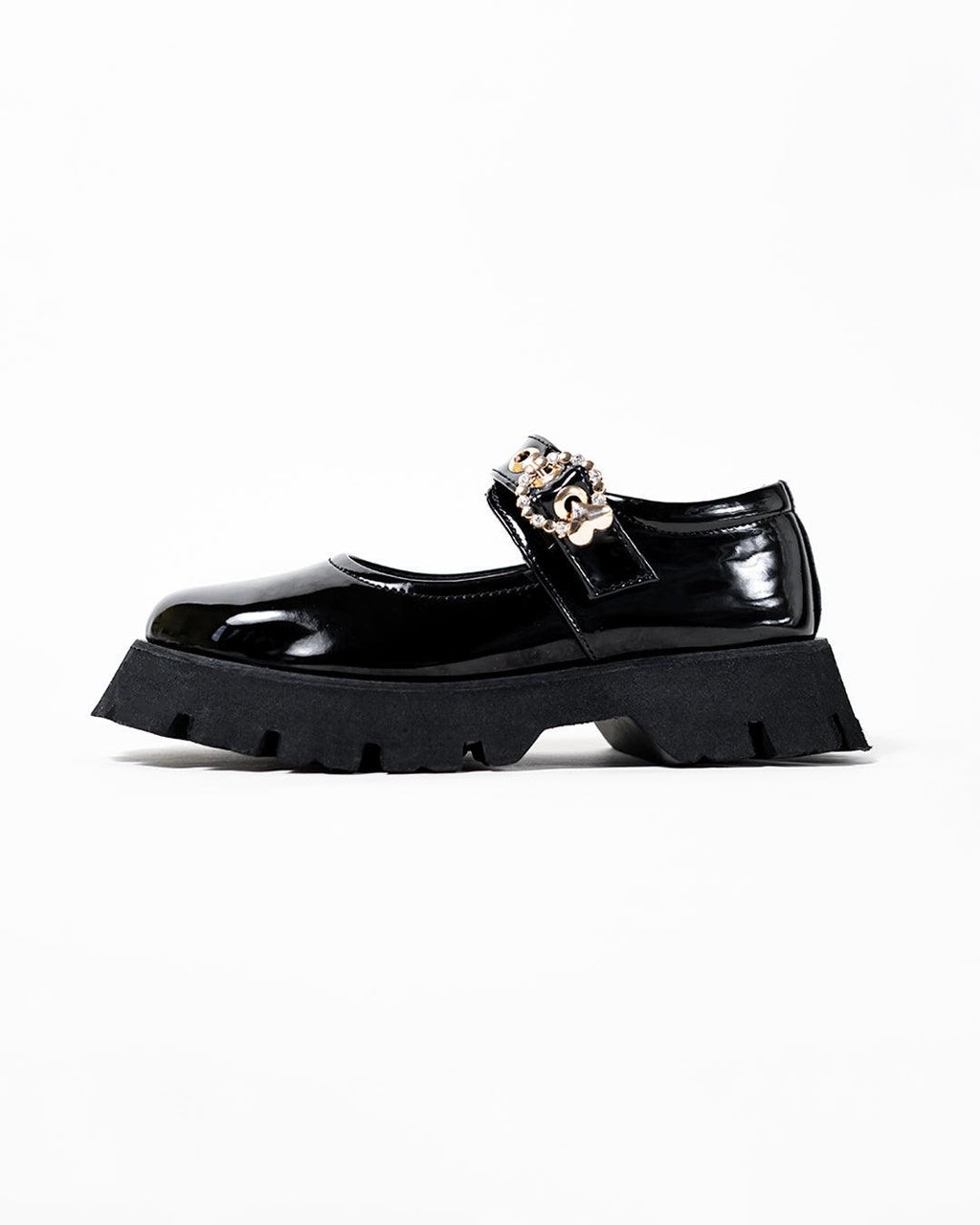 Chunky Platform Shoes with Cute Buckle Detail