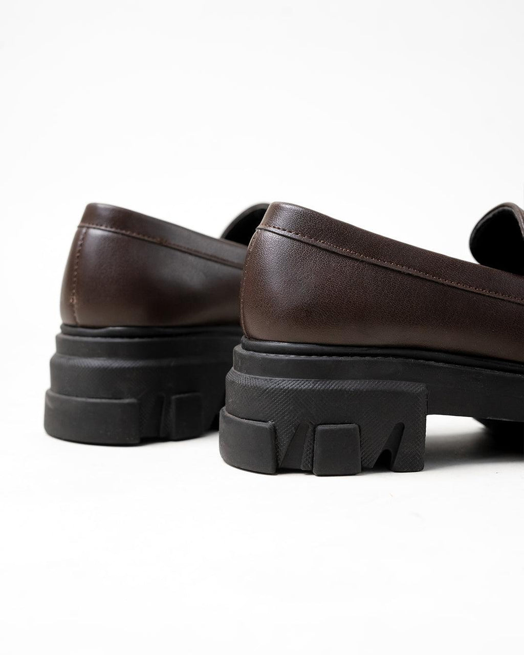 Chunky Sole Casual Loafers In Brown