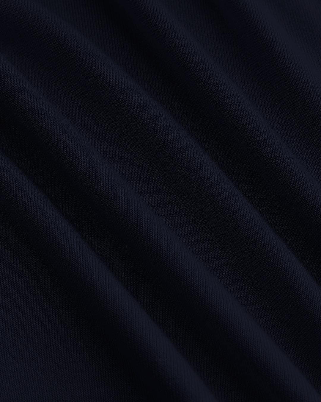 V-neck Solid Ruched Long Sleeve Crop Top & Mid Rise Solid Wide Leg Trousers Set In Navy Blue