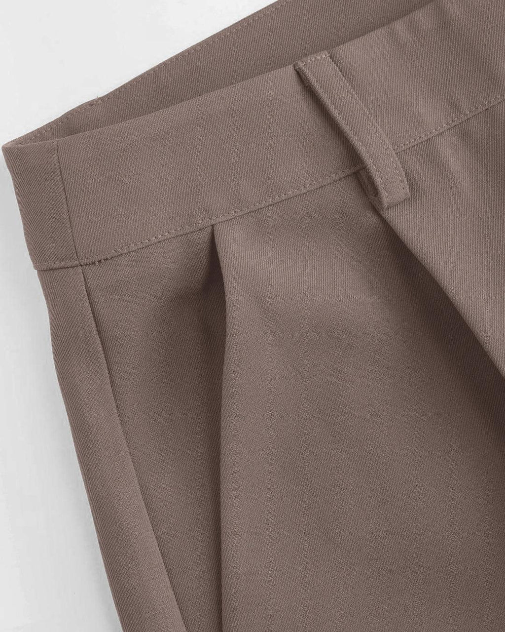 New Nostalgia Pleated Wide Leg Tailored Pants In Cappucino