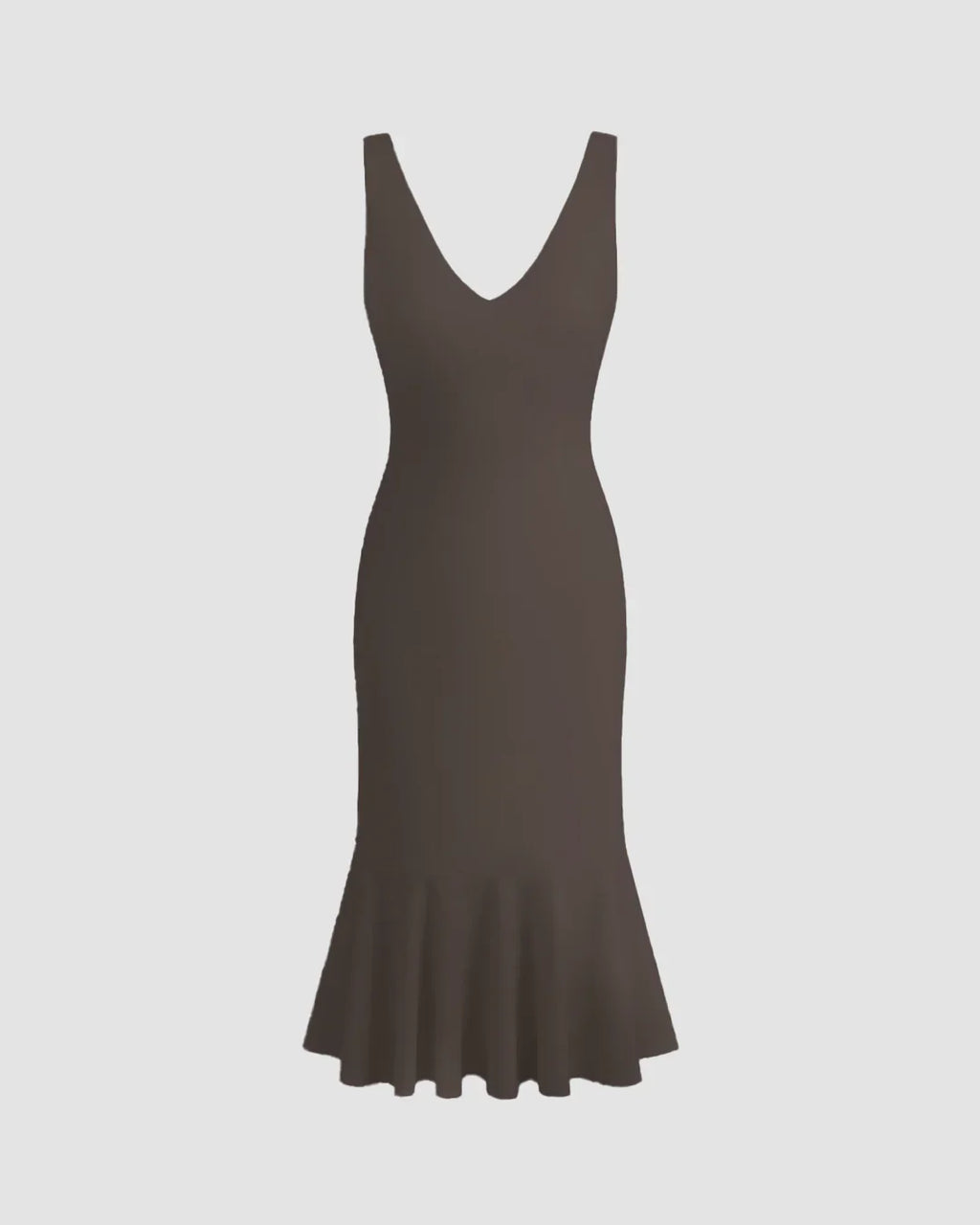 Coca Sleeveless Fishtail Hem Bodycon Dress