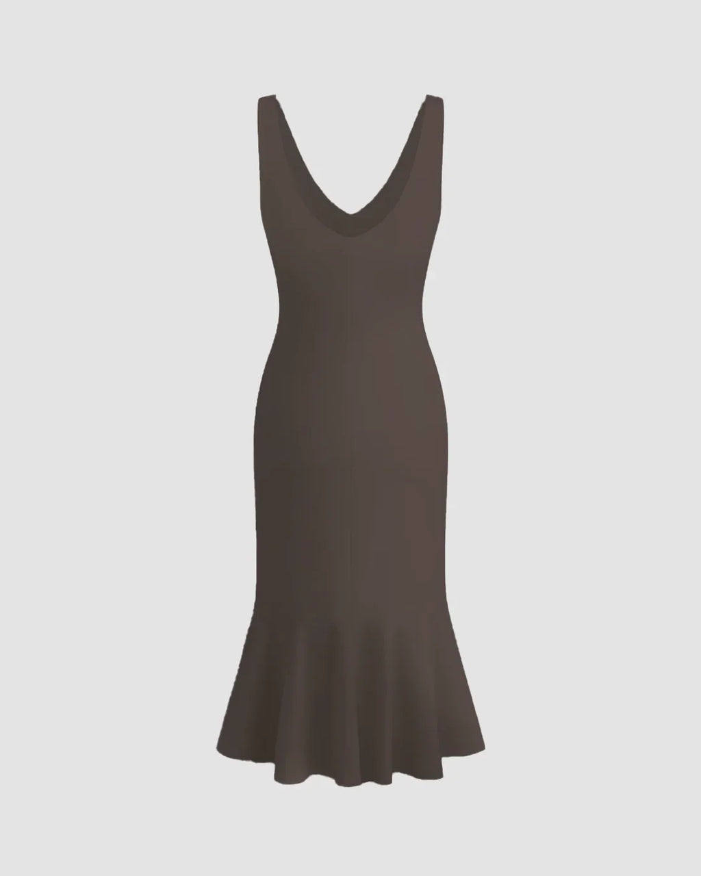 Coca Sleeveless Fishtail Hem Bodycon Dress