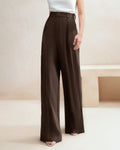 Coco High Waist Wide Leg Tailored Trousers
