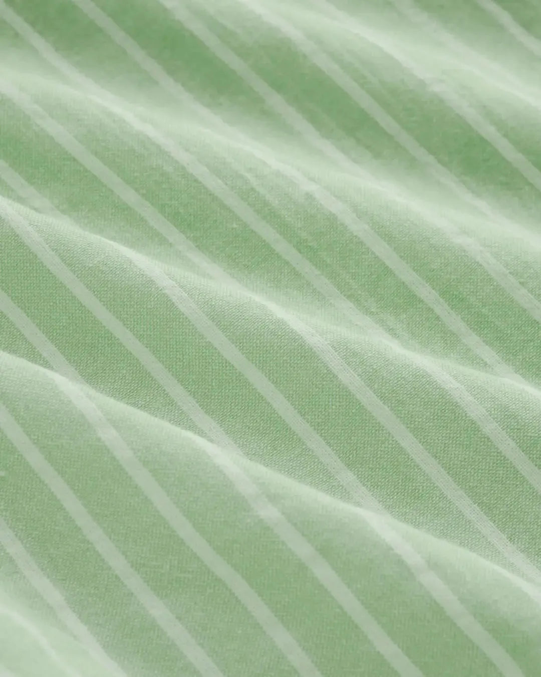 Collar Striped Long Sleeve Shirt In Sage Green
