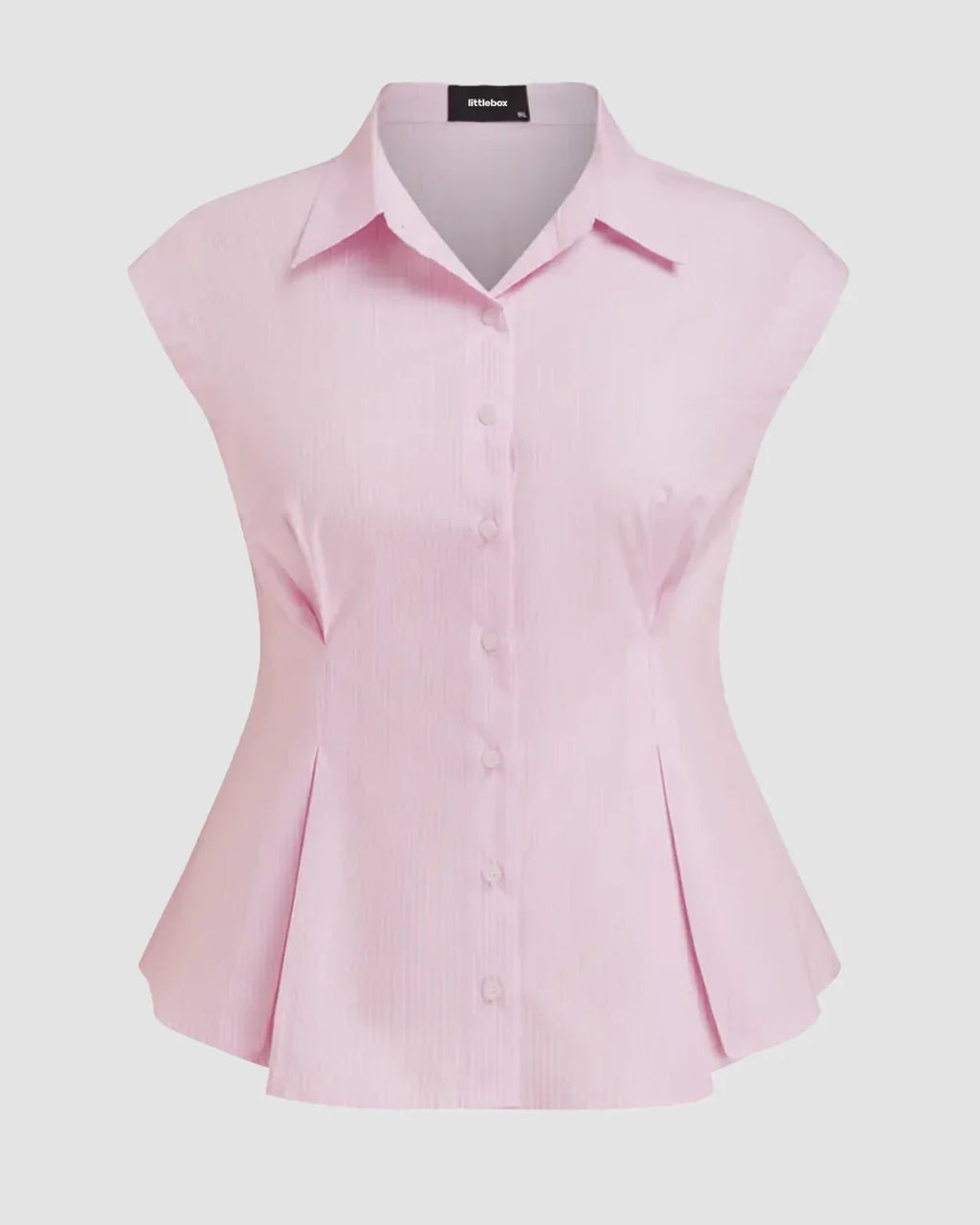 Collared Short Sleeve Button Down Shirt Curve & Plus