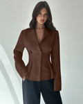 Collared Neck Tailored Fit Straight Hem Full Sleeve Shirt