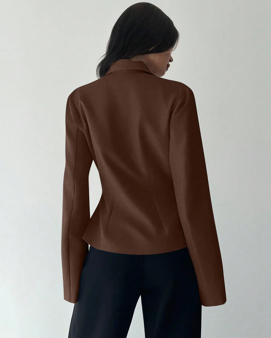 Collared Neck Tailored Fit Straight Hem Full Sleeve Shirt