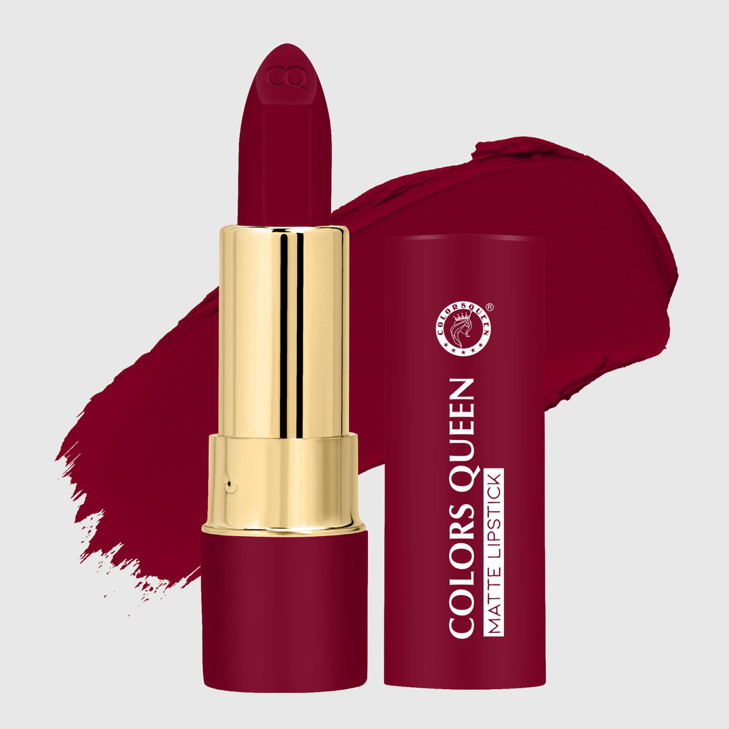 PINKKUP lippie creamy matte lipstick with royal mehroon shade and swatch