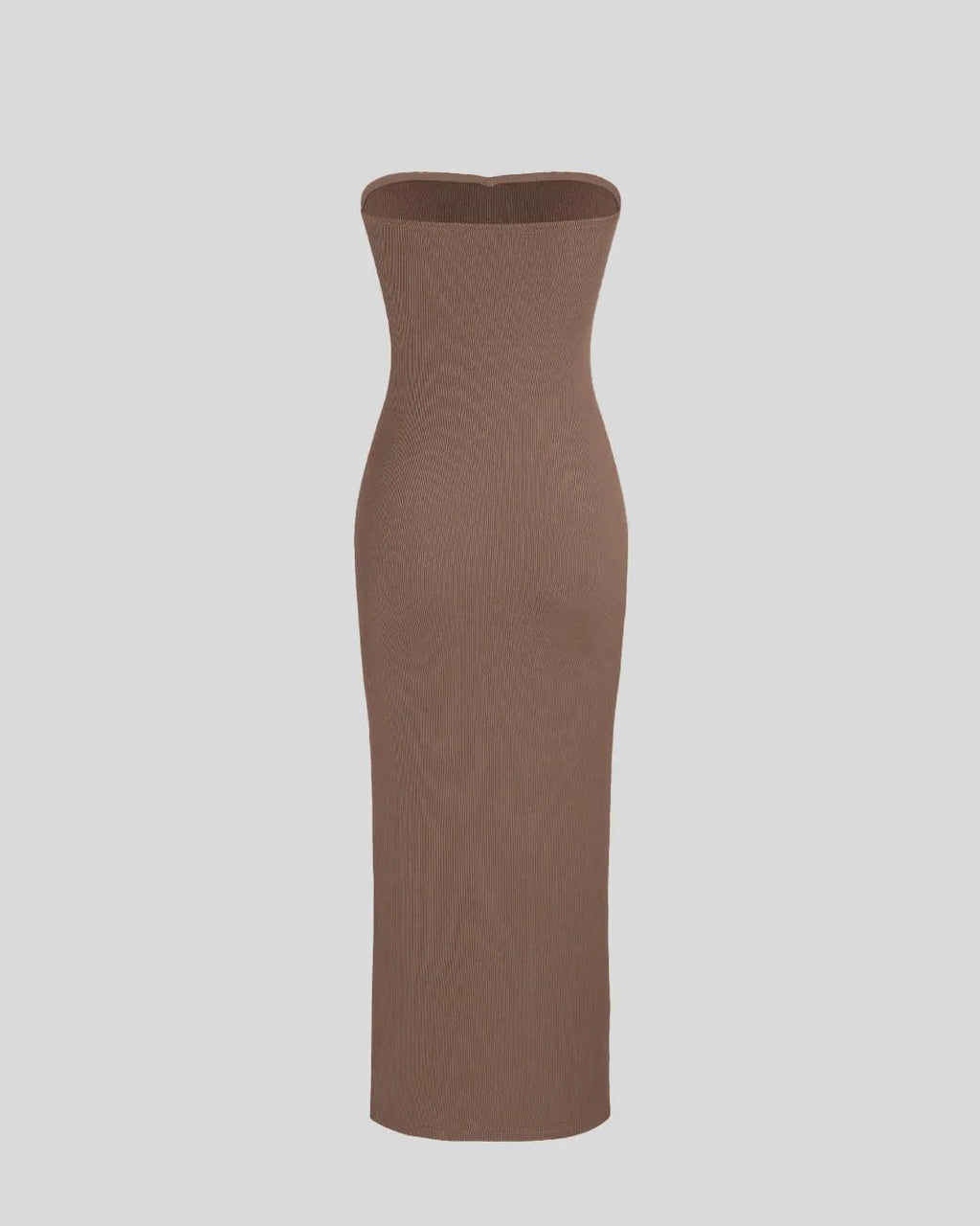 Two Piece Elegant Bodycon Dress With Shrug In Brown