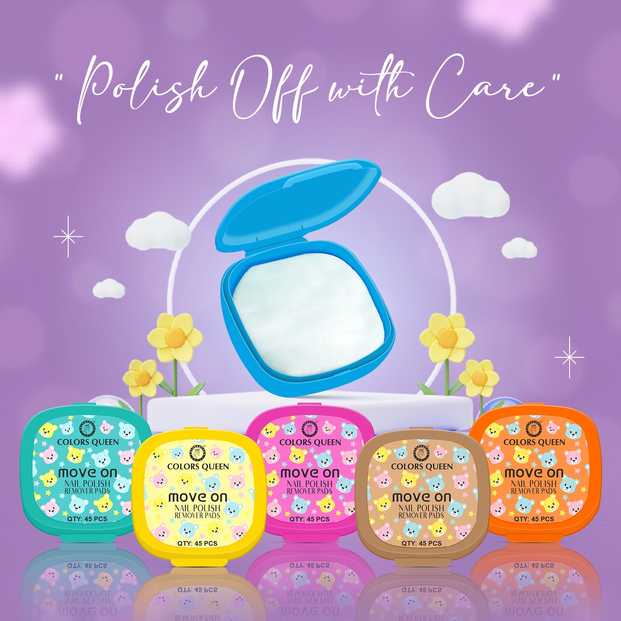 Move On Nail Polish Remover Pads | 45 Pads