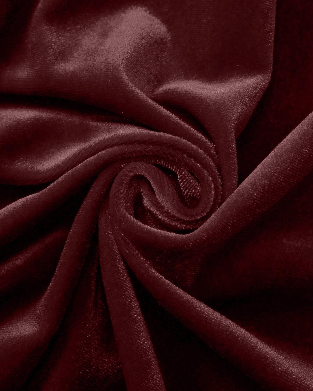 Halter Neck Red Velvet Bodycon Dress