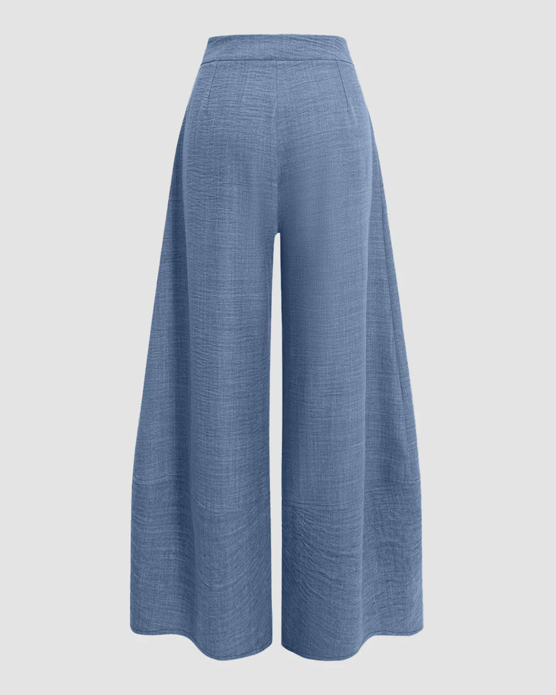 High-Waist Wide-Leg Trousers in French Blue