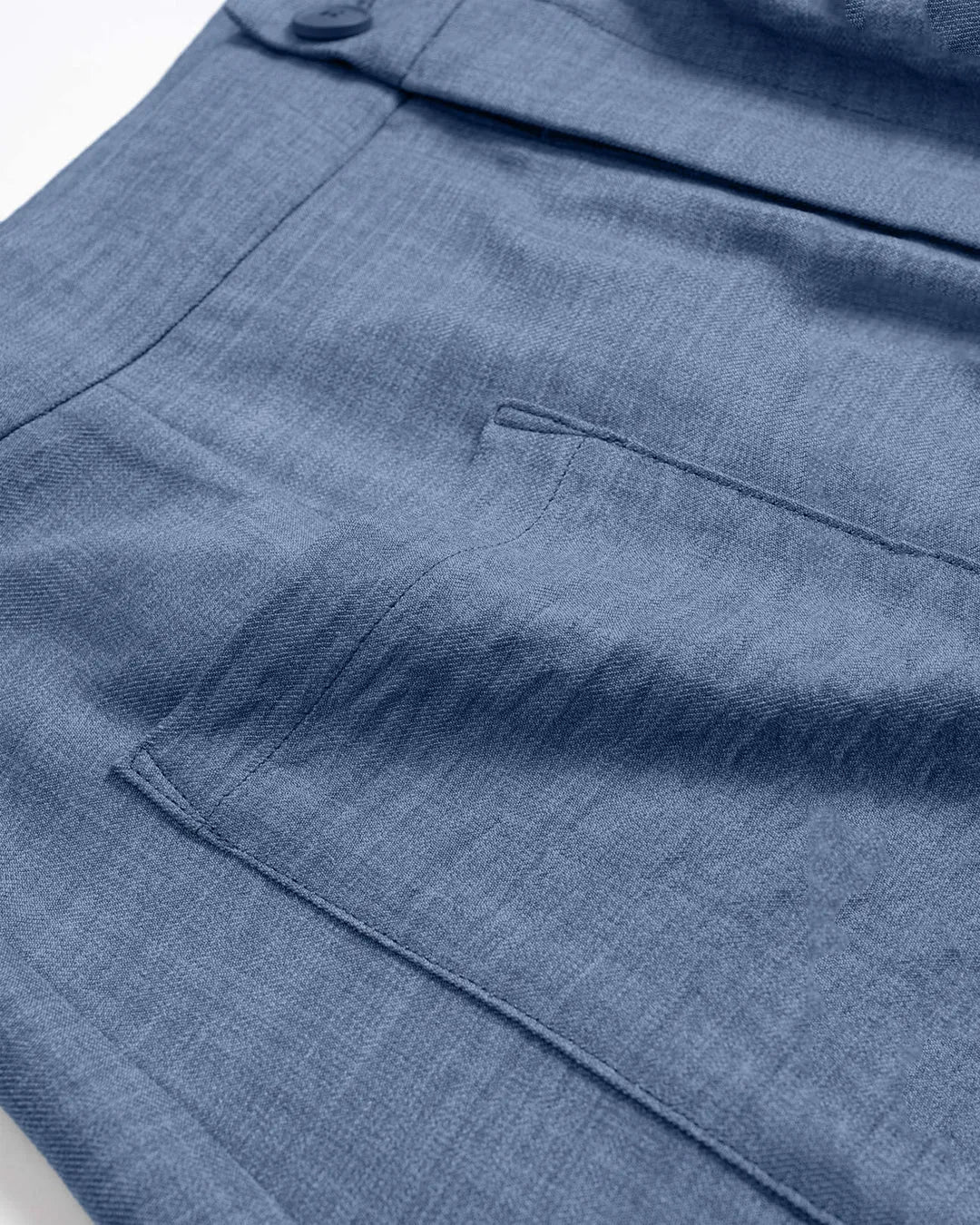 High-Waist Wide-Leg Trousers in French Blue