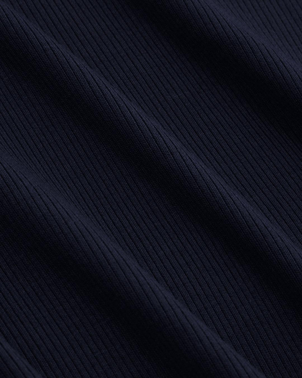 High Neck Solid Ruffle Midi Dress In Navy Blue