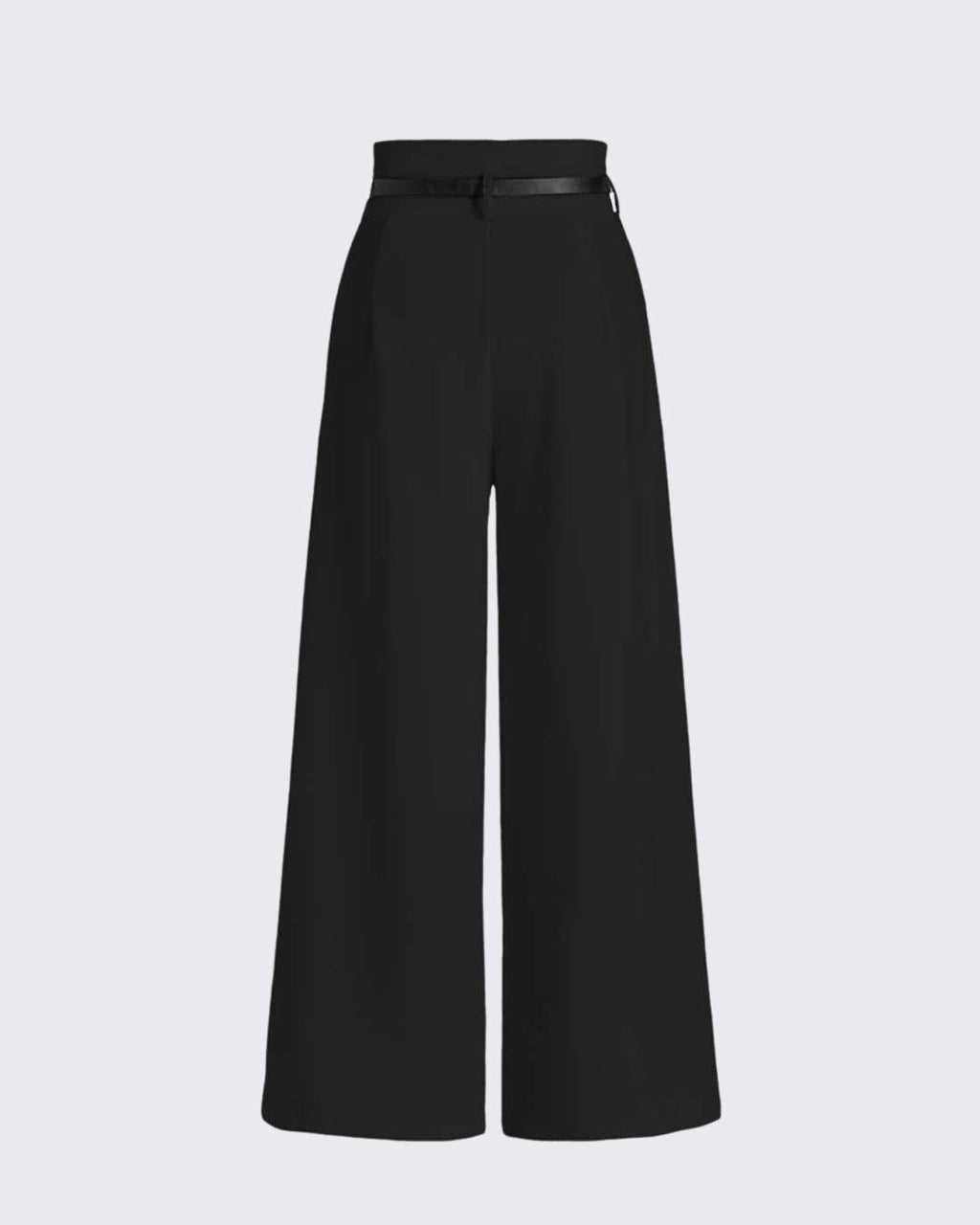 High Waist Pleated Trousers In Black