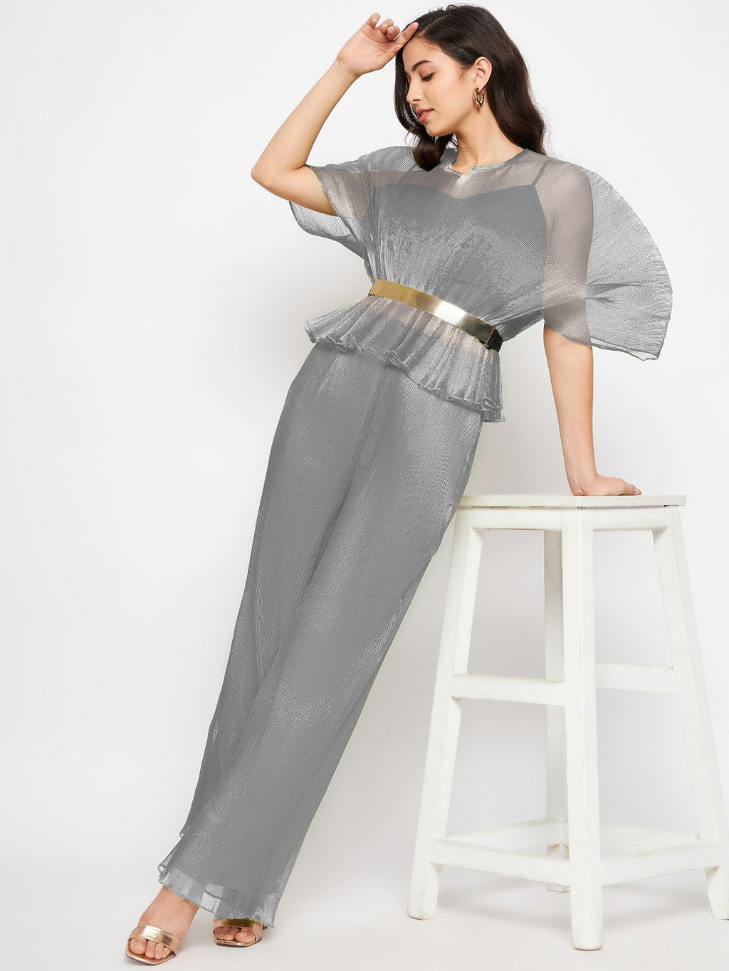 Pleated Organza Pants - Pinkkup