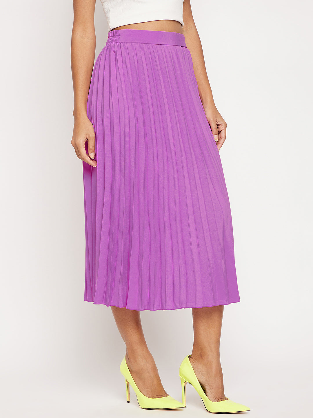 Pleated Midi Skirt