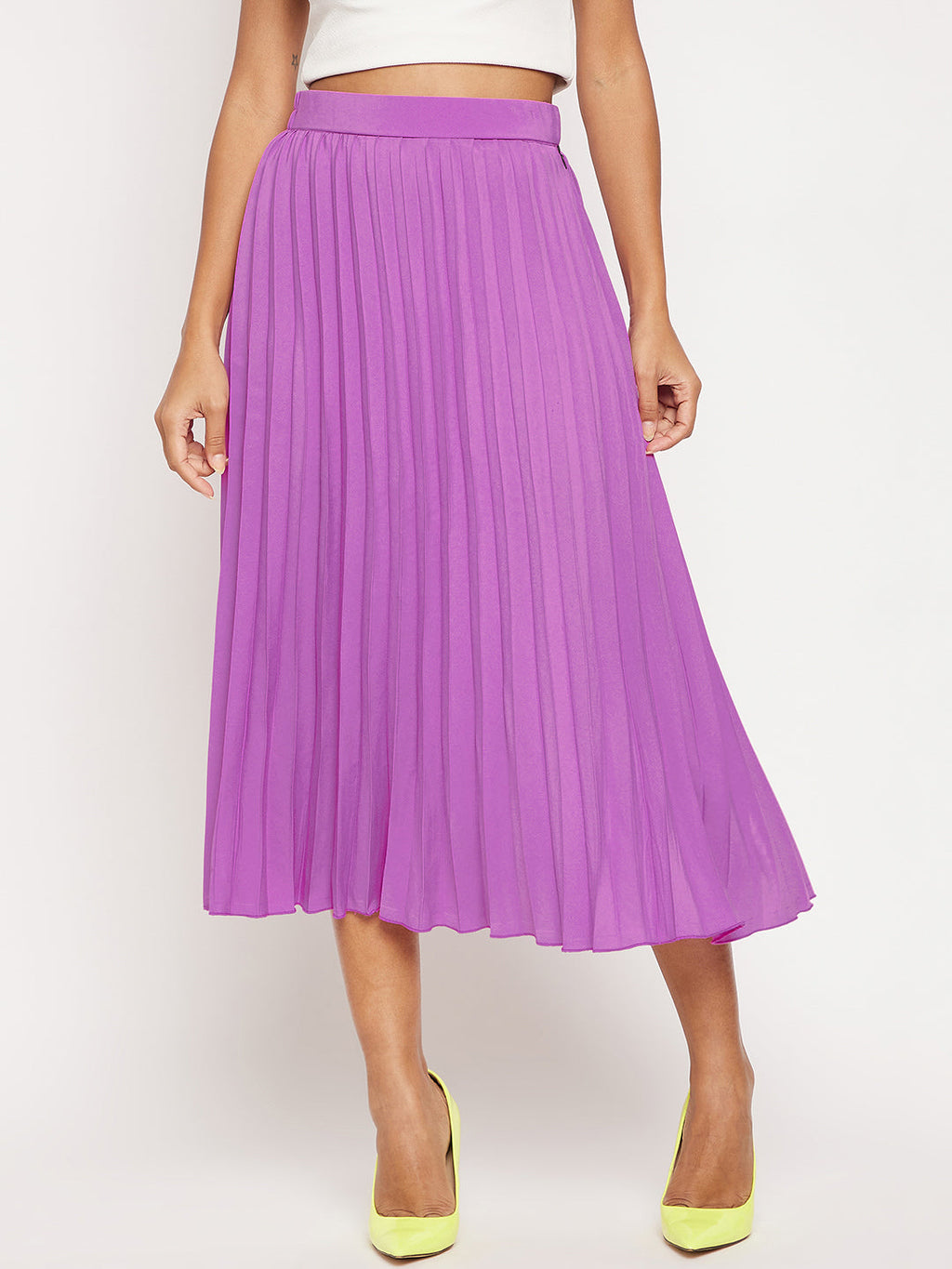 Pleated Midi Skirt