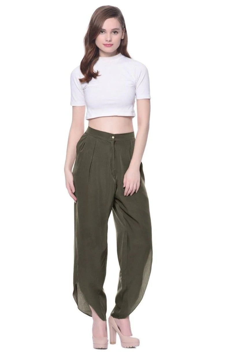Adjustable Crepe Tulip Pants