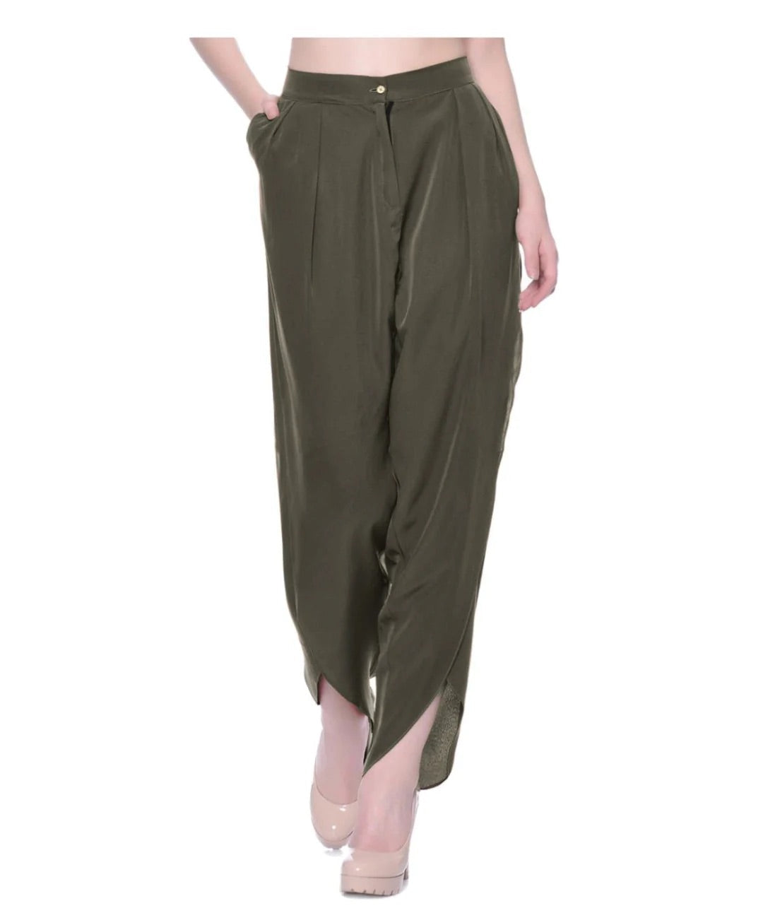 Adjustable Crepe Tulip Pants