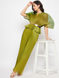 Pleated Organza Pants - Pinkkup
