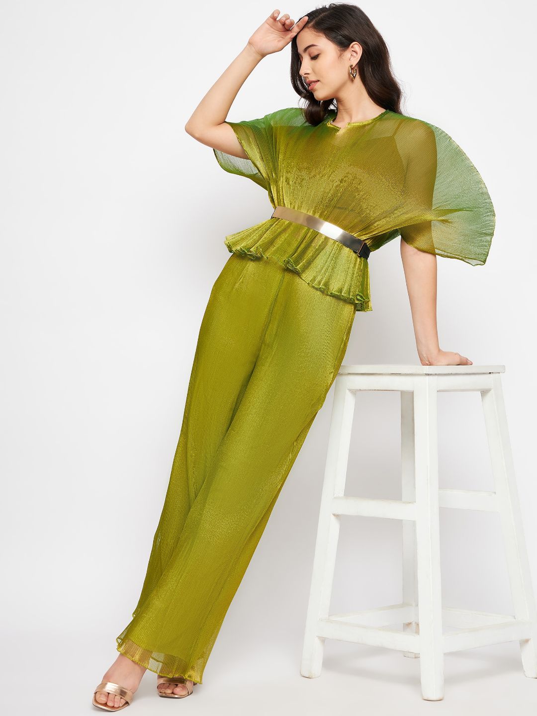 Pleated Organza Pants - Pinkkup