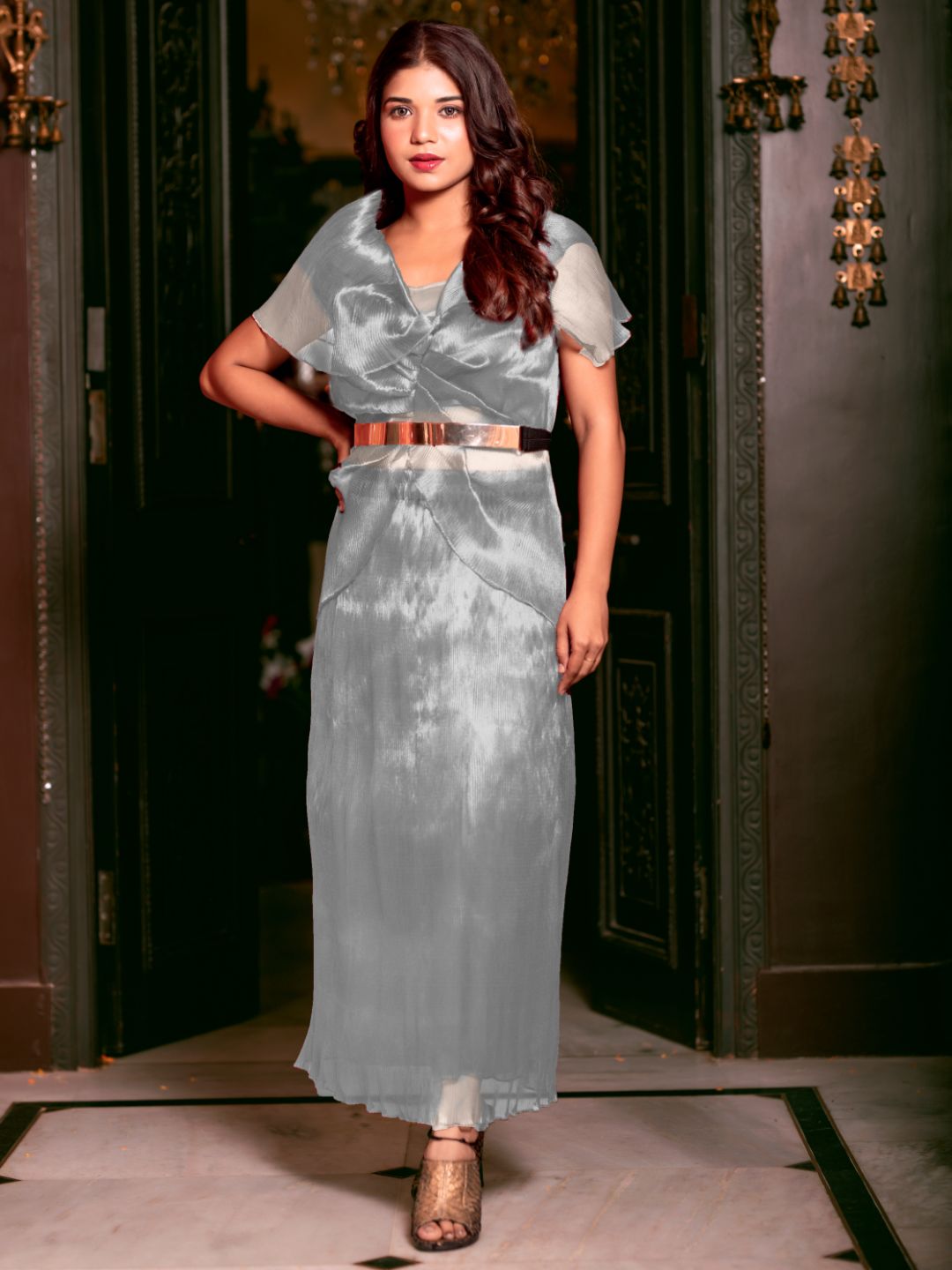 Pleated Midi Skirt