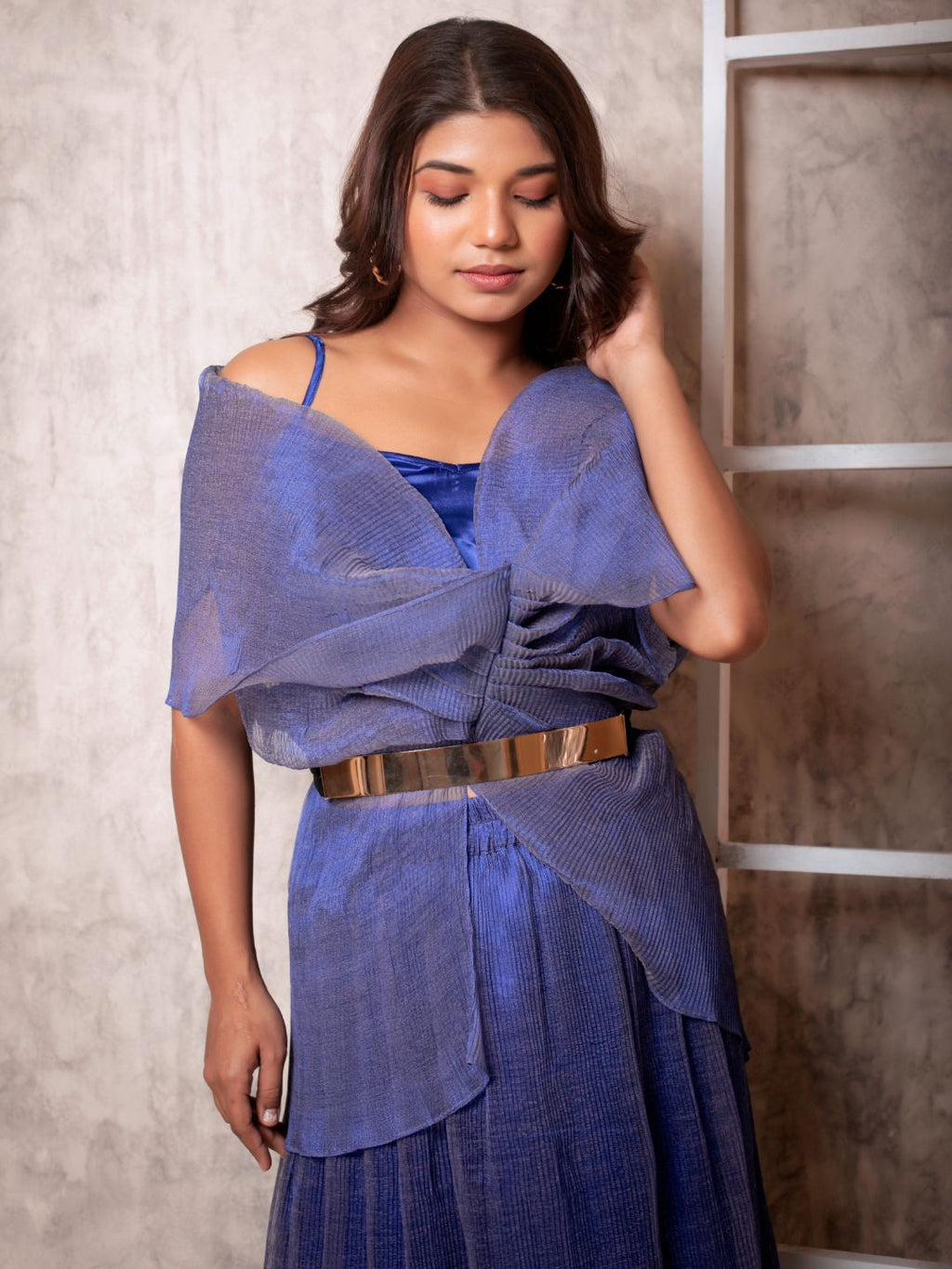 Pleated Midi Skirt
