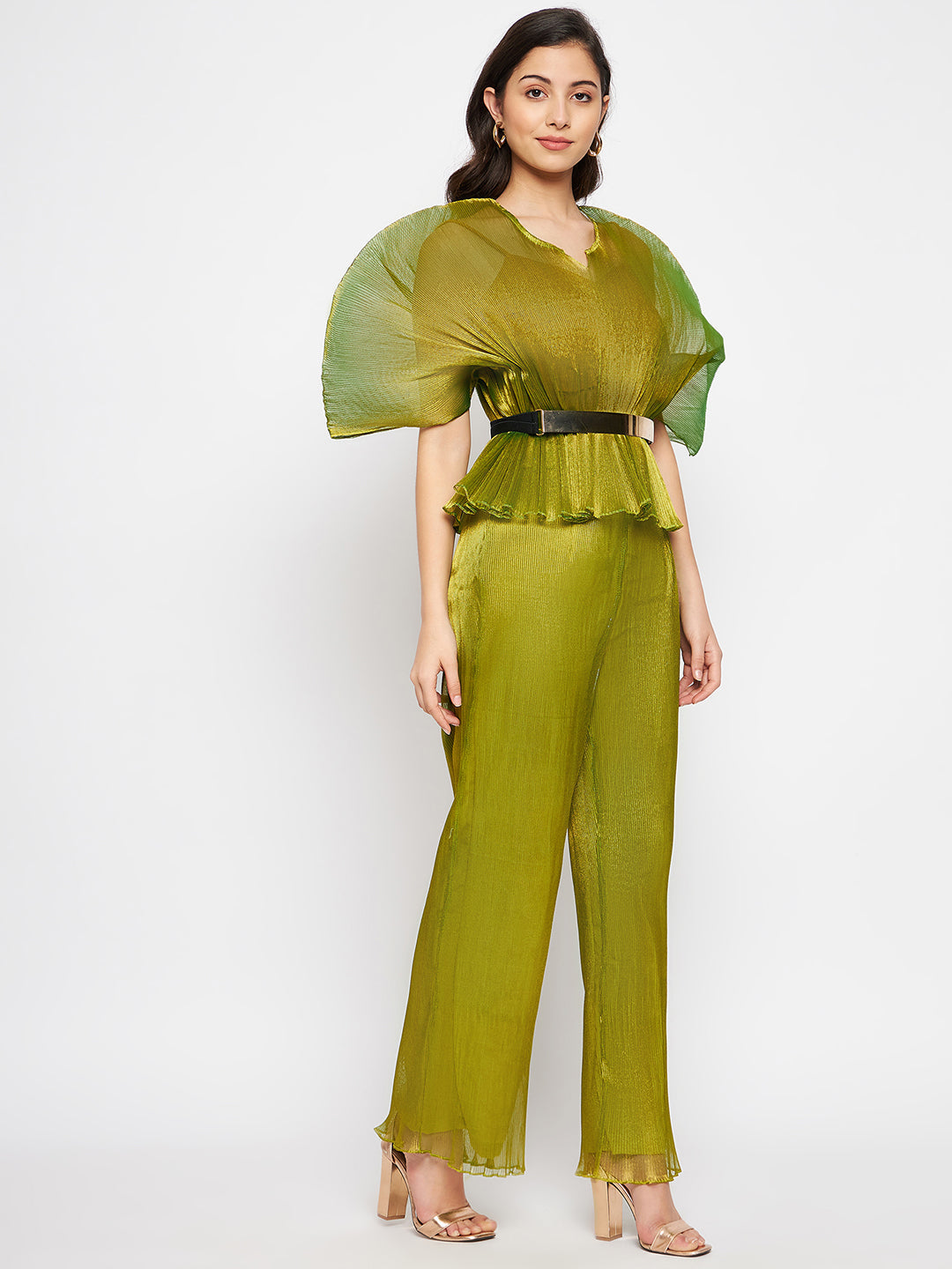 Pleated Organza Pants