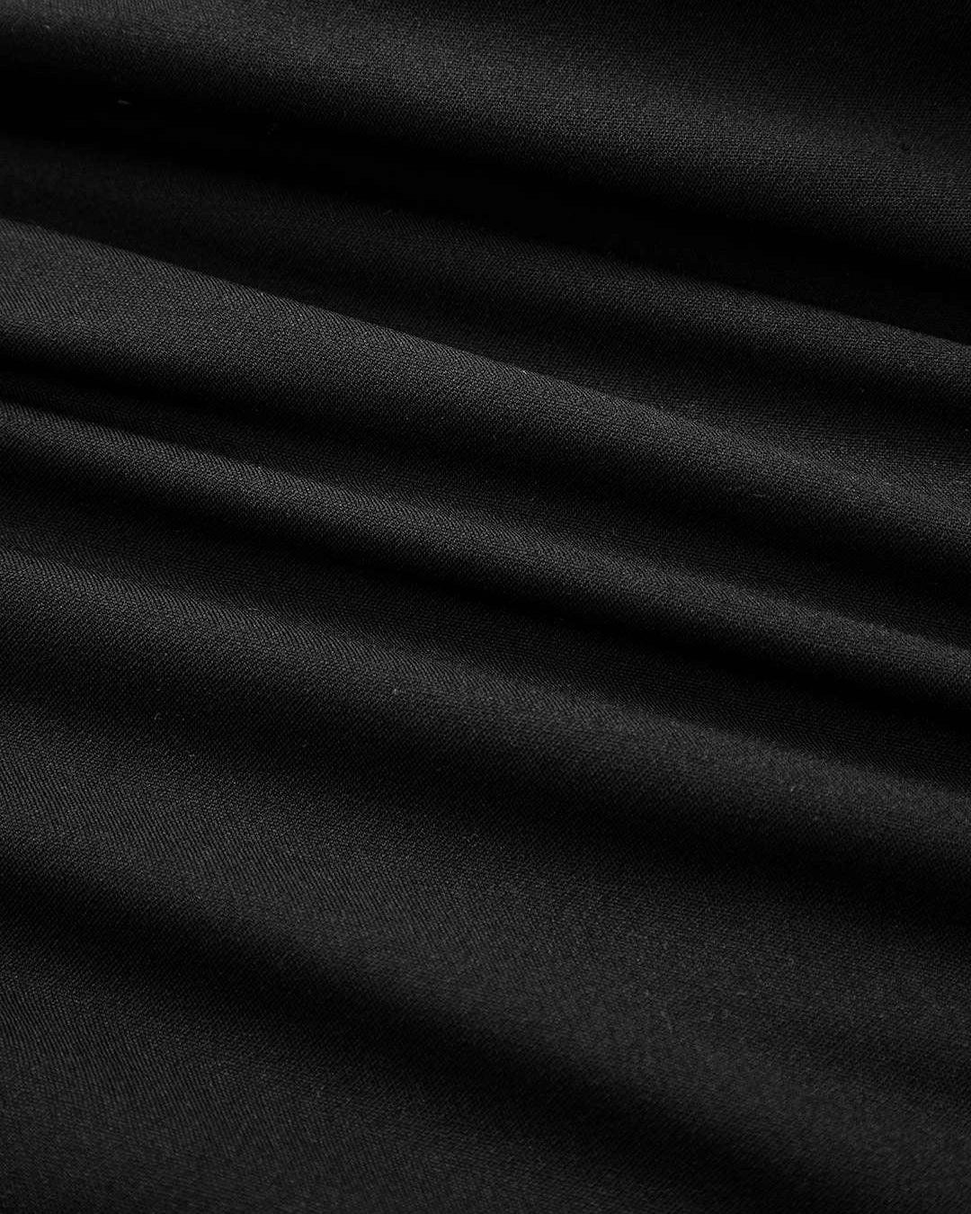 Knotted Tie Ruched Square Neck Sleeveless Black Mini Dress