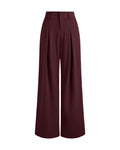 Korean Style Baggy Trousers in Cherry Red