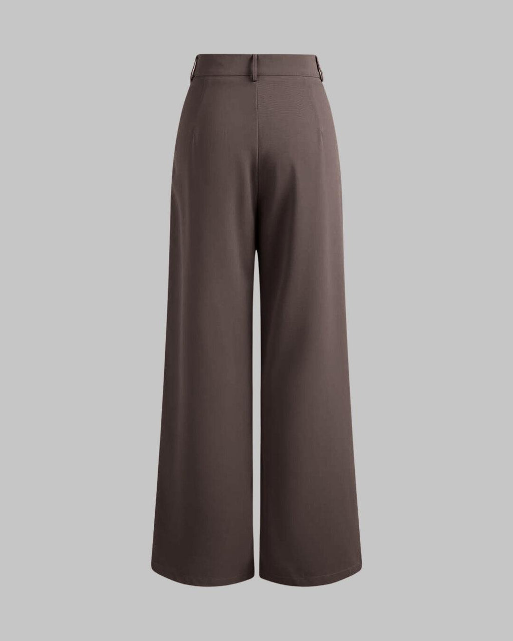 Korean Style Trousers with Baggy Fit In Dark Chocolate