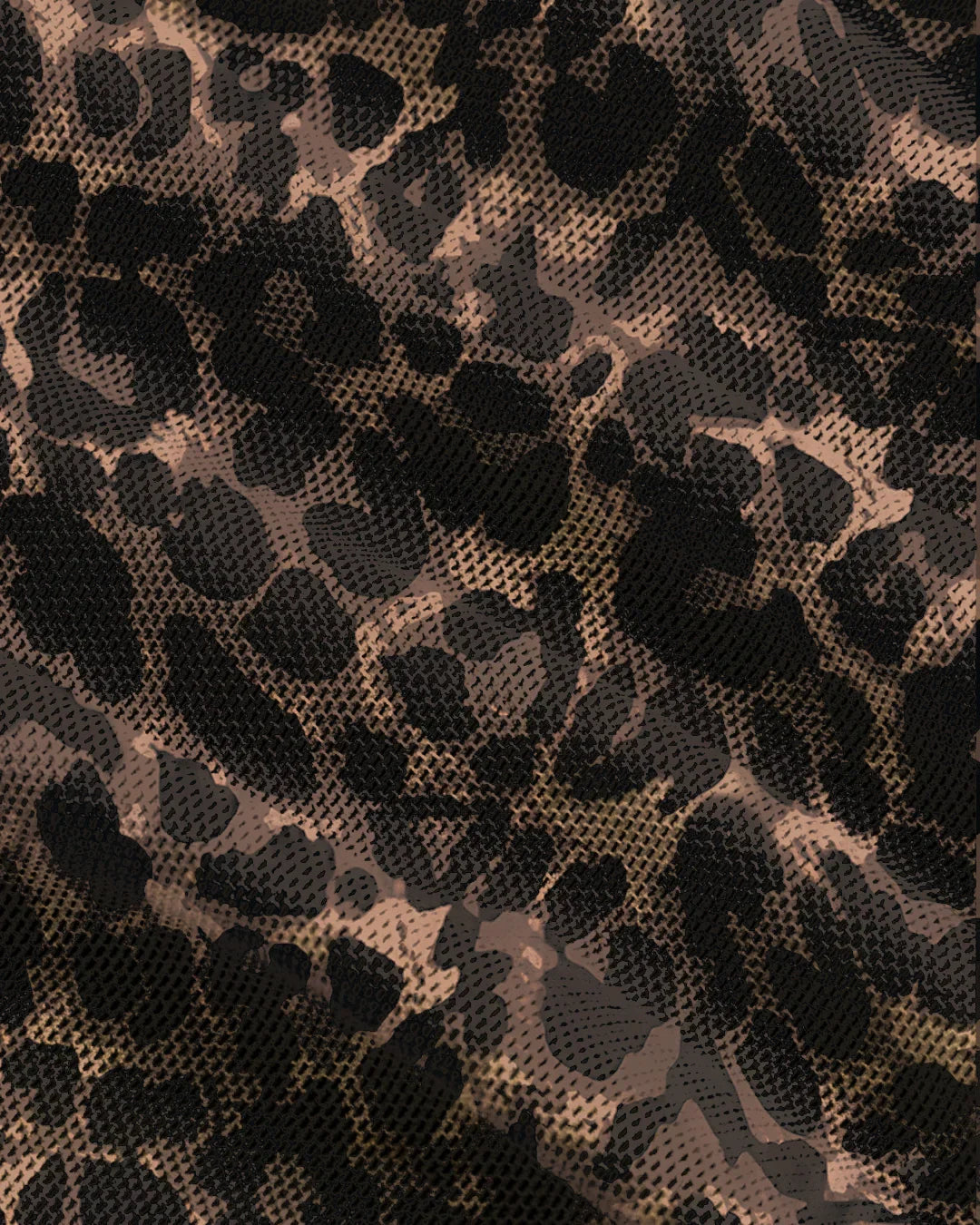Leopard Print Mesh Ruched Long Sleeve Bodycon Midi Dress