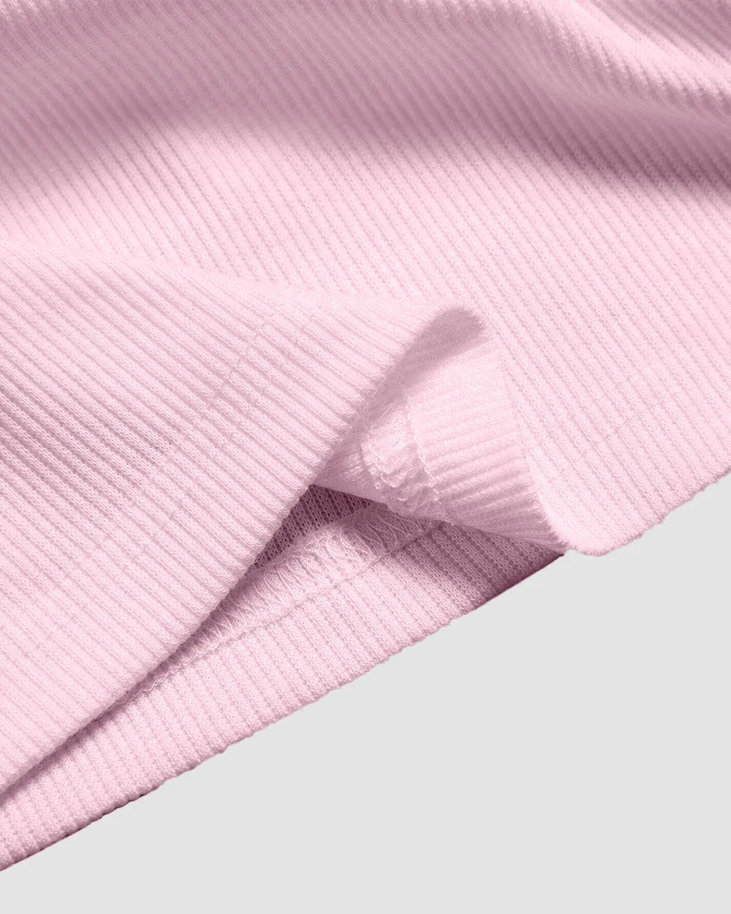 Light Pink Ribbed Scoop Neck Tank Top with Buttons