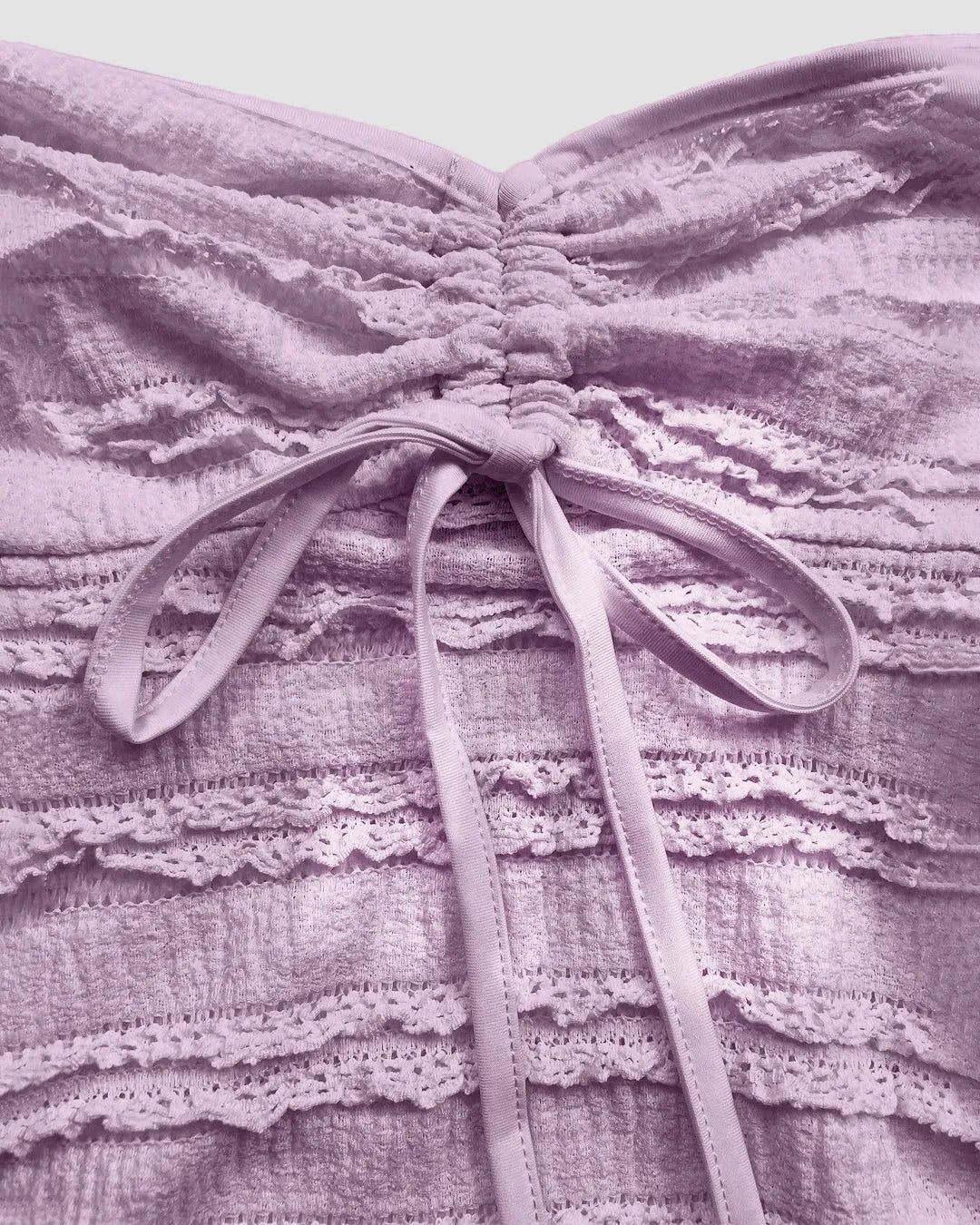 Lilac Textured Halter Neck Peplum Top