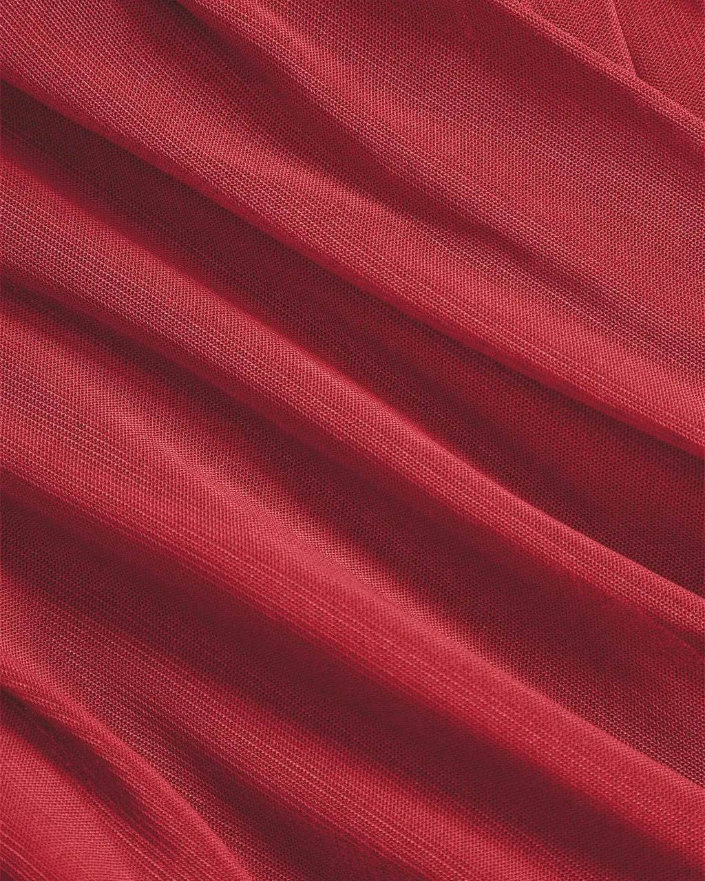 Long Sleeve Off-Shoulder Draped Wrap Top in Red