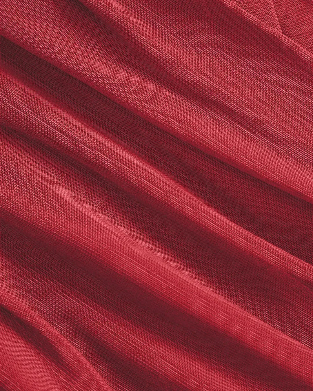 Long Sleeve Off-Shoulder Draped Wrap Top in Red
