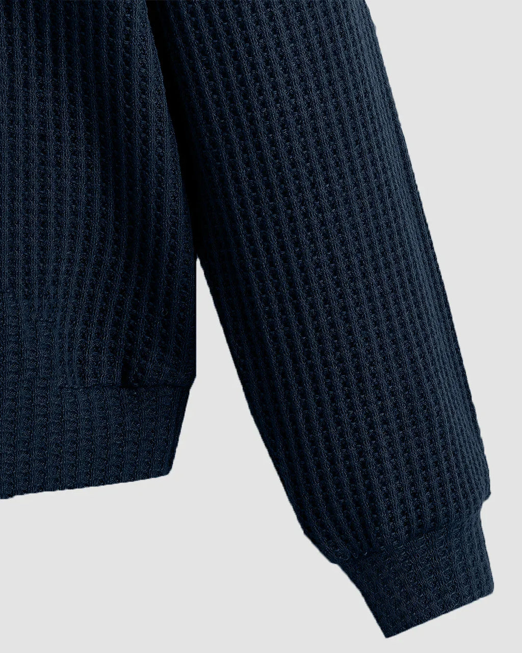 Lounge Crew Neck Ribbed Full Sleeve Sweatshirt in Navy Blue